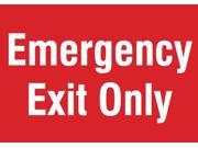 Emergency Exit Only Red Sign 12 x 18 Large Business Door Warning Directional Signs Aluminum Metal 4 Pack