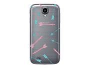 Arrows Blue Pink Cute Print On Clear Phone Case For Samsung Galaxy S4 Back Cover
