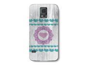 Colorful Heart Wood Pattern Phone Case For Samsung Galaxy S5 Back Cover