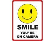 Smile Youre on Camera Sign Under Surveillance Signs Aluminum Metal