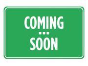 Coming Soon Green White Print Movie TV Book Store Banner Poster Horizontal Business Office Sign