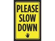 6 Pack Aluminum Please Slow Down Notice Caution Road Street Sign Large 12 x 18