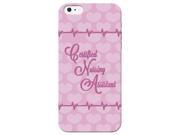 Certified Nursing Assistant Print Pink Heart Beat Pattern Design Medical Phone Case for the Apple Iphone 6 Plus Medi