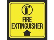 4 Pack Fire Extinguisher Print Up Arrow Picture Black Yellow Safety Notice Home Business Office Signs Commercial Pla