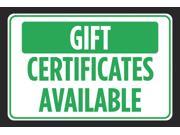 Gift Certificates Available Green Black Horizontal Window Business Office Store Front Poster Print Cashier Sign Large