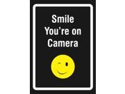 Smile Youre On Camera Sign Large 12 x 18 Inch Business Video Surveillance Warning Signs 6 Pack