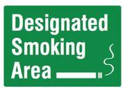 Designated Smoking Area Green Sign 12 x 18 Large Smoker Zone Signage Smoke Break Signs Aluminum Metal 4 Pack