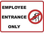 Employee Entrance Only Sign Business Door Signs Plastic 2 Pack