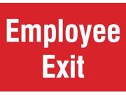 Employee Exit Red Sign 12 x 18 Large Directional Business Door Signs Plastic 4 Pack