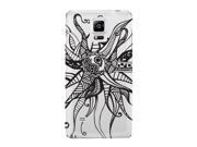 Clear Note 4 Case With Design For Samsung Black Modern Pattern Phone Back Cover