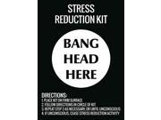 Stress Reduction Kit Bang Head Here Wall Hanging Print Funny Directions Sign Large 12 x18