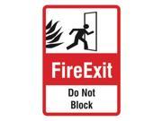 Fire Exit Sign Business Warning Signs 6 Pack