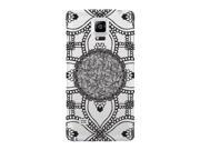 Clear Note 4 Case With Design For Samsung Black Geometric Pattern Phone Back Cover