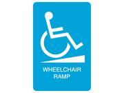 Blue Handicap Symbol Wheelchair Ramp Print Parking Car Lot Business Office Sign Aluminum Metal