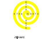 Bright Yellow Swirl BullsEye Paper Target