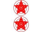 50 Pack Paper Target Double Red Star Shooting Targets