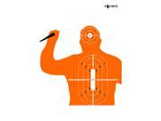 Orange Silhouette Ice Pick Targets Killer Attacker Criminal Hostage Style Target