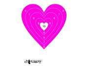 Heart Hot Pink BullsEye Paper Target Pistol Hand Gun Rifle Targets