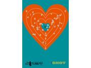 Orange Heart Splatter Paper Target Geometric Fun Kid Shape Targets