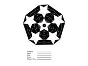 25 Pack Black White Stars Targets