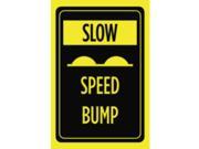 Caution Speed Bumps Parking Lot Warning Signs Symbol Roadway Driving Road Large 12x18 Sign Aluminum Metal