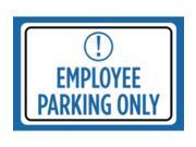 Employee Parking Only Print Blue White Black Picture Symbol Notice Car Park Lot Business Office Outdoor Sign Large 12