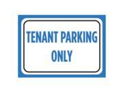 Tenant Parking Only Print Blue White Black Poster Business Warning Notice Sign