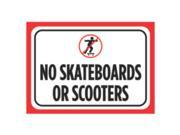 No Skateboards Or Scooters Print Red Black White Poster People Picture Symbol Large 12 x 18 Notice Outdoor Street Road