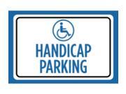 Handicap Parking Print Blue Black White Picture Symbol Notice Parking Car Lot Sign
