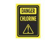 Aluminum Metal Danger Chlorine Print Black Yellow Picture Symbol Poster Warning Caution Public Safety Notice Sign