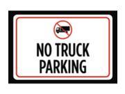 No Truck Parking Print Red White Black Picture Symbol Notice Car Park Lot Business Office Outdoor Sign