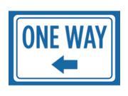 Aluminum Metal One Way Print White Blue Poster Left Arrow Notice Outdoor Road Street Parking Lot Sign