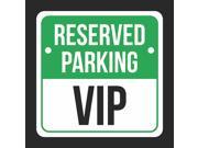 4 Pack Reserved Parking VIP Picture Green Business Home Garage Parking Lot Commercial Hard Plastic 12x12 Square Sign