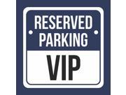 4 Pack Reserved Parking VIP Picture Blue Business Home Garage Parking Lot Commercial Hard Plastic 12x12 Square Sign
