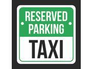 6 Pack Reserved Parking Taxi Picture Green Business Home Garage Parking Lot Commercial Hard Plastic 12x12 Square Sign