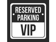 4 Pack Reserved Parking VIP Picture Black Business Home Garage Parking Lot Commercial Hard Plastic 12x12 Square Sign