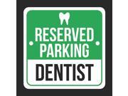 6 Pack Aluminum Reserved Parking Dentist Green Business Office Medical Parking Lot Commercial Metal 12x12 Square Sign