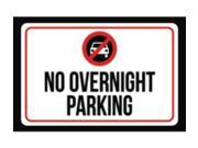 Aluminum Metal No Overnight Parking Print Red White Black Poster Symbol Picture Notice Car Lot Business Office Sign