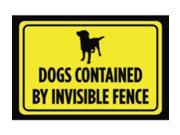 Aluminum Metal Dogs Contained By Invisible Fence Print Yellow Black Poster Symbol Picture Outside Outdoor Yard Large 1