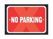 No Parking Print Red White and Black Notice Parking Plastic 7.5x10.5 Small Signs 6Pack