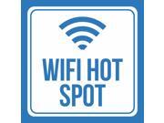 6 Pk Wifi Hot Spot Print White Blue Internet Signal Picture Notice Window Public Restaurant Office Business Signs, 12x12 6 Pk Wifi Hot Spot Print White Blue Internet Signal Picture Notice Window Public Restaurant Office Business Signs, 12x12