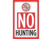 No Hunting Print Red Black White Picture Symbol Poster Forest Pond Lake Public Area Notice Park Business Sign, 12x18 No Hunting Print Red Black White Picture Symbol Poster Forest Pond Lake Public Area Notice Park Business Sign, 12x18