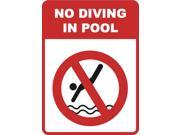 No Diving in Pool Sign Inches Swimming Warning Signs, 12x18 No Diving in Pool Sign Inches Swimming Warning Signs, 12x18