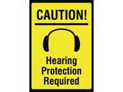Caution! Hearing Protection Required Sign - Large Ear Plug Noise Safety Signage - Aluminum Metal Single, 12x18 Caution! Hearing Protection Required Sign - Large Ear Plug Noise Safety Signage - Aluminum Metal Single, 12x18