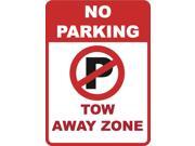 No Parking Tow Away Zone Inches Parking Lot Signs - Aluminum Metal 6 Pack, 12x18 No Parking Tow Away Zone Inches Parking Lot Signs - Aluminum Metal 6 Pack, 12x18