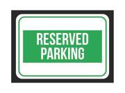 Reserved Parking Print Black And Green White Notice Parking Metal Small Sign - 4 Pack Of Signs, 7.5x10.5 Inch Reserved Parking Print Black And Green White Notice Parking Metal Small Sign - 4 Pack Of Signs, 7.5x10.5 Inch