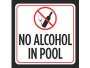 Aluminum No Alcohol In Pool Print Glass Bottle Picture Red White Black Notice Caution Swimming Pools Hot Tub Safe, 12x12 Aluminum No Alcohol In Pool Print Glass Bottle Picture Red White Black Notice Caution Swimming Pools Hot Tub Safe, 12x12
