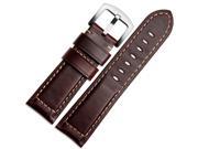 BUREI Leather Watch Band Genuine Cowhide Replacement Brown Watch Strap For Men And Women 20mm 22mm 24mm