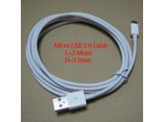 3M Long 3.2mm Diameter Micro USB Cable Data Charging Cabo Carregador Cord Charger Rope for Samsung Galaxy S4 S3 S2 Note 2