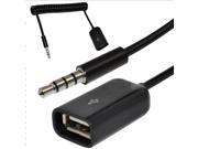 3.5mm to usb cable adapter audio aux Jack Male converter Charge Cable